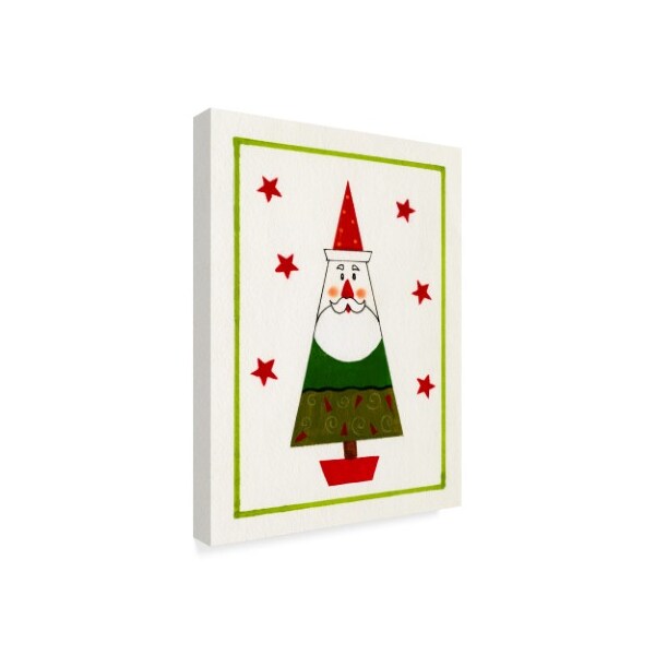 Beverly Johnston 'Santa Shaped Christmas Tree' Canvas Art,24x32